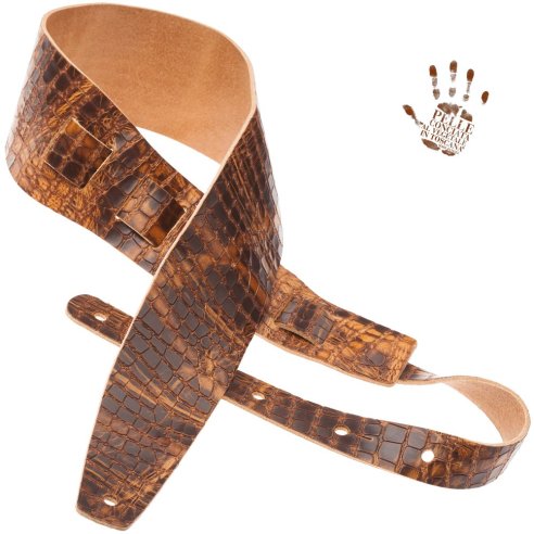 MAGRABO' HOLES HC EMBOSSED CROCO LUX MARRONE CHIARO 8CM
