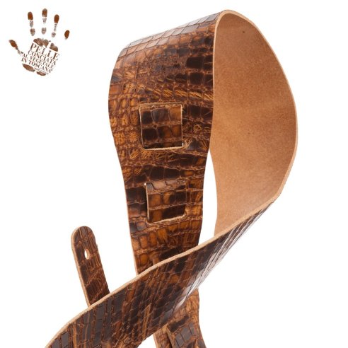 MAGRABO' HOLES HC EMBOSSED CROCO LUX MARRONE CHIARO 8CM