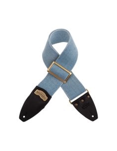 MAGRABO' STRIPE SC COTTON WASHED CELESTE 8 CM TERMINALI CORE NERO, FIBBIA RECTA