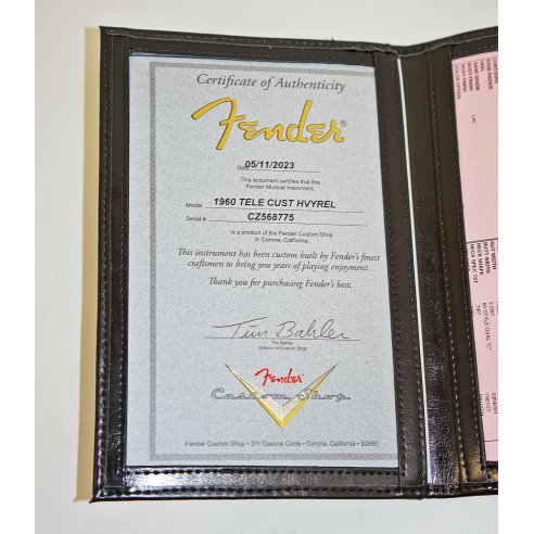 FENDER 1960 TELE CUSTOM HEAVY RELIC  CHOCOLATE 3CS