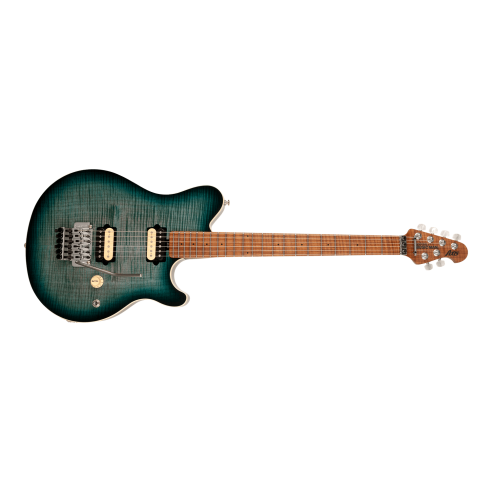 MUSIC MAN AXIS SS HH TREM YUCATAN BLUE FLAME ROASTED