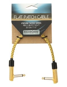 ROCKBOARD FLAT PATCH CABLE VINTAGE TWEED 20 CM.
