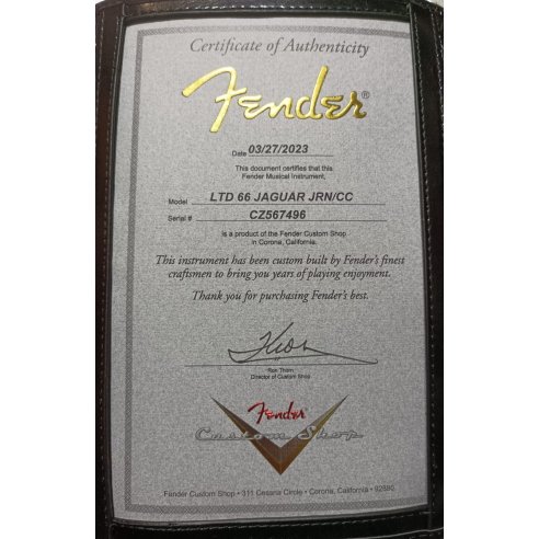 FENDER S23 LTD 66 JAGUAR JOURNEYMAN ABL