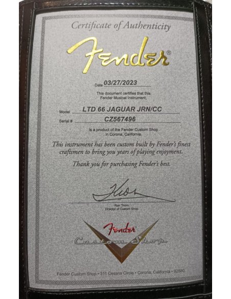 FENDER S23 LTD 66 JAGUAR JOURNEYMAN ABL FENDER S23 LTD 66 JAGUAR JOURNEYMAN ABL