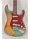 FENDER LTD ED. '61 STRAT SUPER HEAVY RELIC SHERWOOD GREEN OVER 3CS