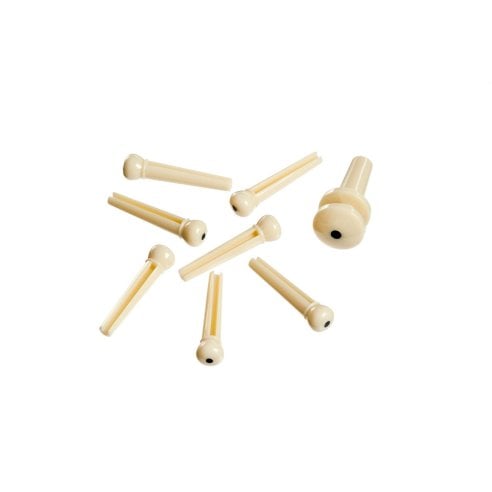 D'ADDARIO PS12 SET 7 PIOLI BOTTONE AVORIO INSERTO NERO