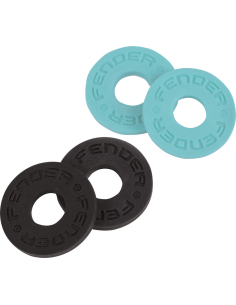 FENDER STRAP BLOCKS 4 PACK 2X BLACK 2X DAPHNE BLUE