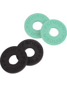 FENDER STRAP BLOCKS 4 PACK 2X BLACK 2X SEA FOAM GREEN