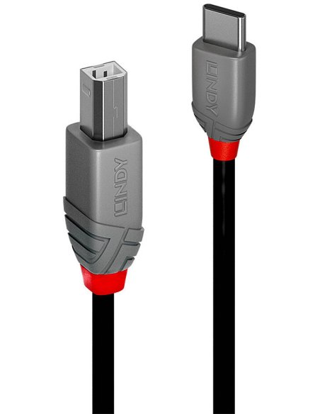 LINDY CAVO USB 2.0 C-B ANTHRA 2 MT LINDY CAVO USB 2.0 C-B ANTHRA 2 MT
