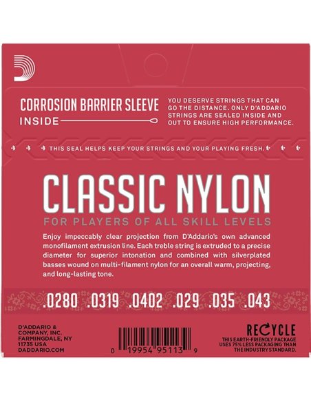 D'ADDARIO EJ27N-3D SET CLASSICA NORMAL D'ADDARIO EJ27N-3D SET CLASSICA NORMAL