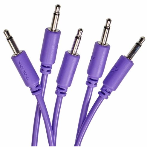 BLACK MARKET MODULAR PATCH CABLE 75 CM. 5-PACK VIOLET