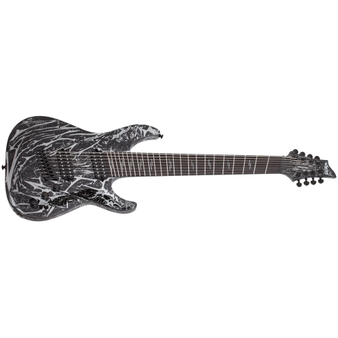 SCHECTER C-8 SILVER MOUNTAIN