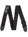 FENDER STRAP POLY BLACK PEWTER LOGO
