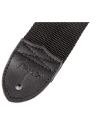 FENDER STRAP POLY BLACK PEWTER LOGO