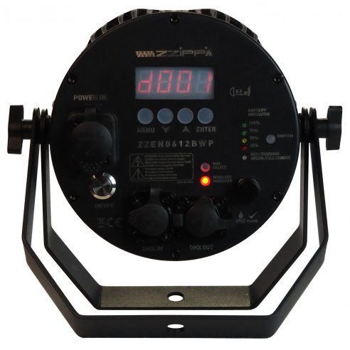 ZZIPP PAR LED A BATTERIA 6 LED RGBWA+UV DA12W ZZEN0612BWP