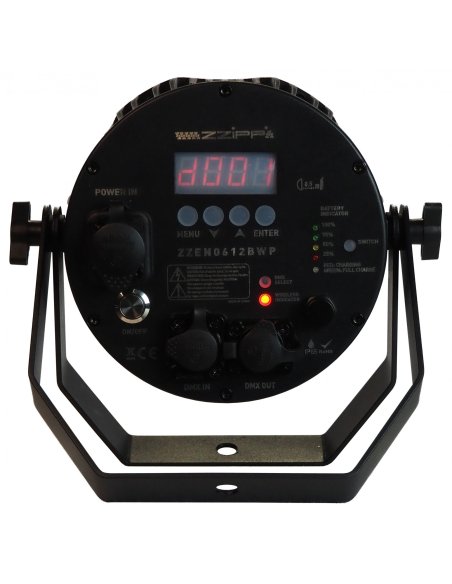 ZZIPP PAR LED A BATTERIA 6 LED RGBWA+UV DA12W ZZEN0612BWP