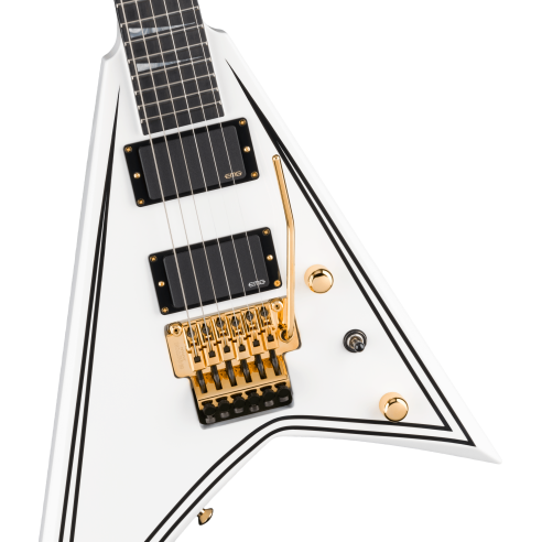 JACKSON MJ SRS RR24 MG WHITE W/BLACK PINSTRIPES + CASE