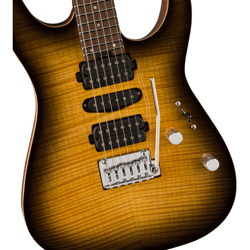 CHARVEL MJ DK24 HSH ANTIQUE BURST W/CASE