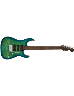 CHARVEL MJ DK24 HSH CARRIBEAN BURST W/CASE