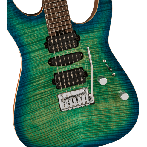 CHARVEL MJ DK24 HSH CARRIBEAN BURST W/CASE