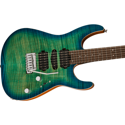 CHARVEL MJ DK24 HSH CARRIBEAN BURST W/CASE