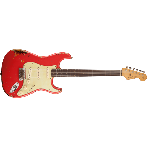 FENDER STRATOCASTER '63 MICHAEL LANDAU RELIC FIESTA RED