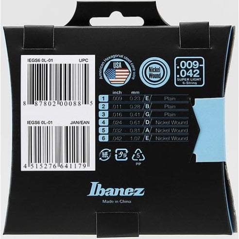 IBANEZ IEGS6 9-42 ELECTRIC NICKEL