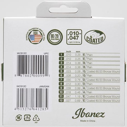 IBANEZ IACS12C 12 STRINGS 10-47 BRONZE 80/20