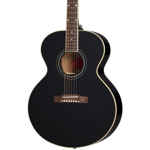 EPIPHONE J-180 LS EBONY W/CASE
