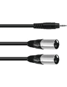 OMNITRONIC CAVO 3.5 ST 2 XLR M 3MT