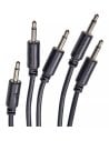 BLACK MARKET MODULAR PATCH CABLE 50 CM. 5-PACK GREY
