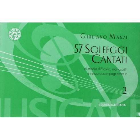 MANZI 57 SOLFEGGI  CANTATI MANOSCRITTI VOLUME 2