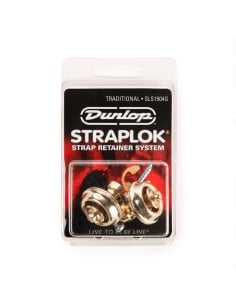 Dunlop SLS1504G Straplok Traditional Strap Retainer System, Gold