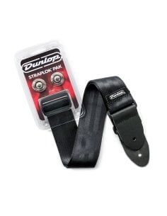 Dunlop SLST001 Straplok Pack, Nickel Dual Design Straplok & Strap