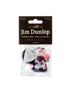 Dunlop PVP107 Heavy Genuine Celluloid Variety Pack (busta da 12 plettri)