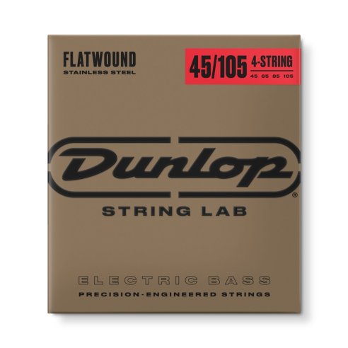 Dunlop DBFS45105 Corde Flatwound per basso 45-105 Medium-4/Set