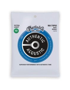 Martin & Co. MA170PK3 Authentic SP Extra Light Bronze 10-47 Pack 3