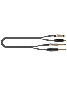 Quik Lok JUST/2RCA2J-1 - 2 RCA Maschio/2 Jack Mono
