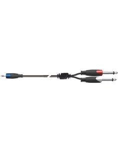 Quik Lok SX/30-3K Cavo Minijack Stereo/2 Jack Mono