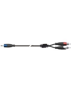 Quik Lok SX/40-3K Cavo Minijack Stereo/2 RCA Maschio