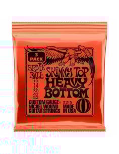 Ernie Ball 3215 Nickel Wound Skinny Top Heavy Bottom Slinky 10-52 - 3 Set