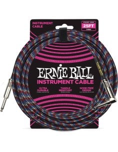 Ernie Ball 6063 Cavo Braided Black/Red/Blue/White 7,62 m