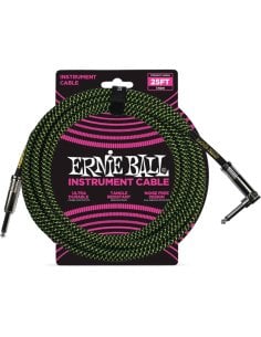 Ernie Ball 6066 Cavo Braided Black/Green 7,62 m