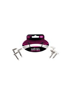 Ernie Ball 6385 Flat Ribbon Patch Cable White 15.24cm 3Pk
