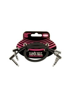 Ernie Ball 6405 Flat Ribbon Stereo Patch Cable 30,48cm 2-Pk