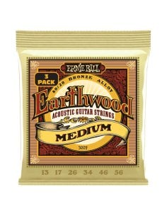 Ernie Ball 3002 Erthwd Med 8020 Brnz 3 Pk 13 56