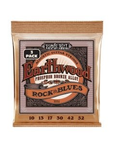 Ernie Ball 3551 Erthwd RandB wPlain G 3 Pk 10 52