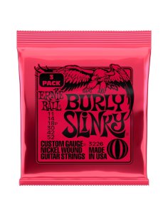 Ernie Ball 3226 Burly Slinky Nckl Wnd 3 Pk 11 52