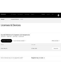 SONARWORKS Upgrade da Reference 4 HE a SoundID per Cuffie - Codice