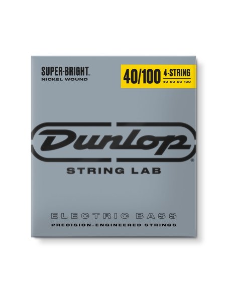 Dunlop DBSBN40100 Super Bright Nickel Wound, Light Set/4 Dunlop DBSBN40100 Super Bright Nickel Wound, Light Set/4